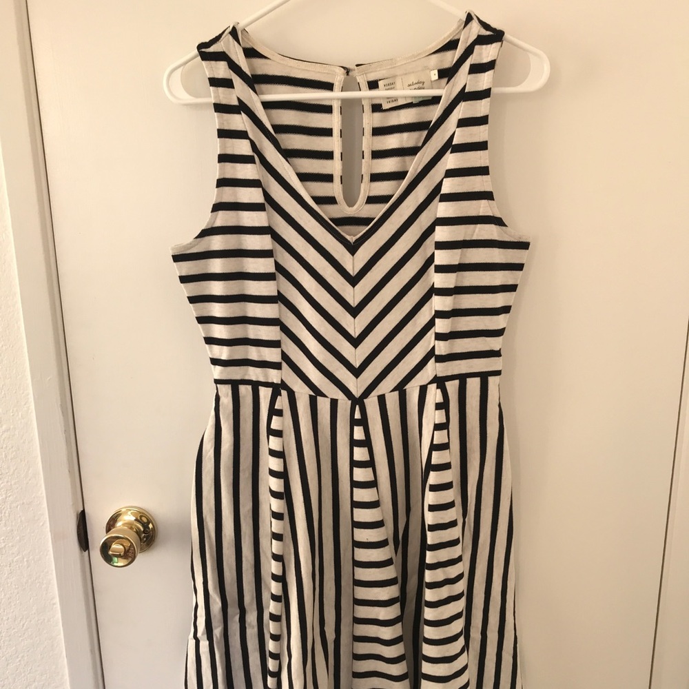 Striped Fit & Flare Dress